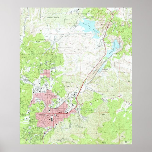 Pôster Mapa da Arizona Prescott (1973) (Frente)