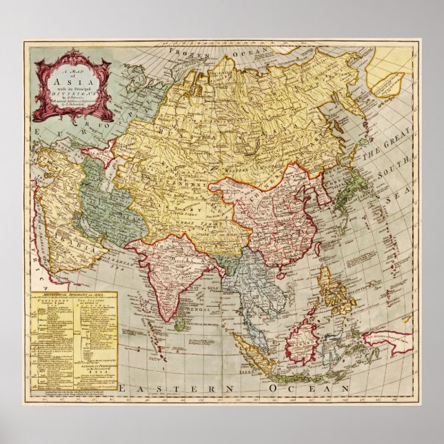 Poster Mapa da ÁsiaPanorâmicaÁsia 9 (Frente)