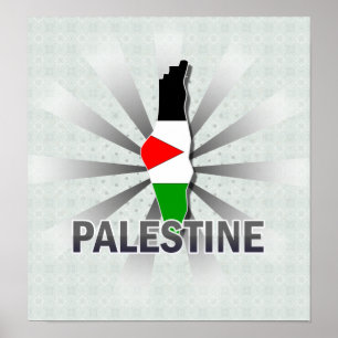 Poster Mapa da Bandeira da Palestina 2.0