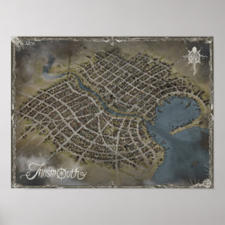 Poster Mapa da boca, mundo de Lovecraft