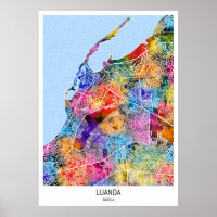 Mapa da Cidade de Luanda Angola