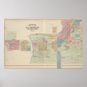Pôster Mapa da Cidade de Mankato, Minnesota