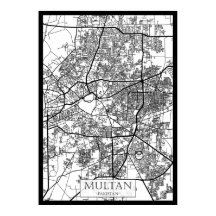 Mapa da Cidade de Multan Paquistão