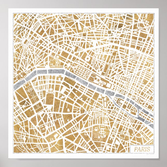 Pôster Mapa Da Cidade De Paris (Frente)