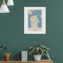 Mapa da Cidade de São Francisco Califórnia | Minim