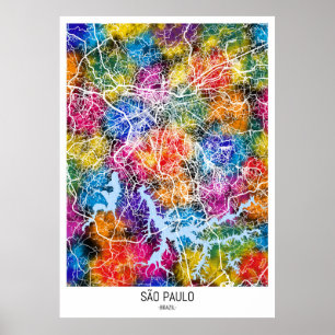 Poster Mapa da Cidade de São Paulo