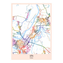 Mapa da Cidade de Ufa Rússia