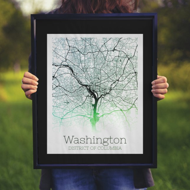 Poster Mapa da cidade de Washington DC (Criador carregado)