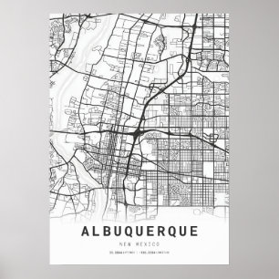 Poster Mapa da Cidade do Albuquerque