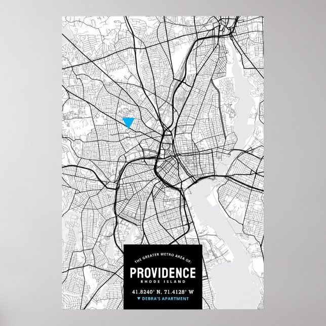 Poster Mapa da Cidade do Fornecimento + Localização (Frente)