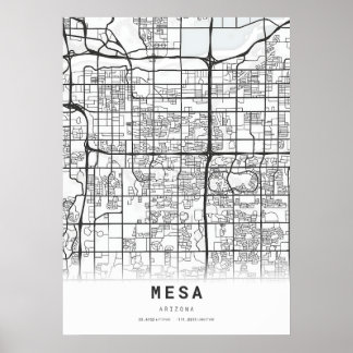Poster Mapa da Cidade do Mesa