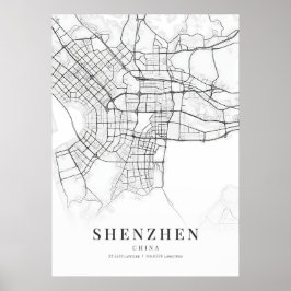 Poster Mapa da Cidade do Shenzhen