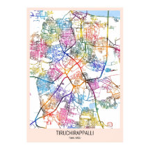 Mapa da Cidade Tiruchirappalli Tamil Nadu