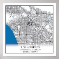 Mapa da Cidade Viagem de Los Angeles California