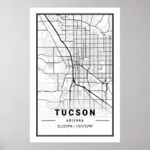 Mapa da Cidade Viagem de Tucson Arizona EUA