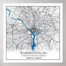 Mapa da Cidade Viagem dos EUA em Washington DC