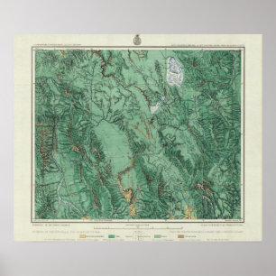 Poster Mapa da classificação de terra de Idaho