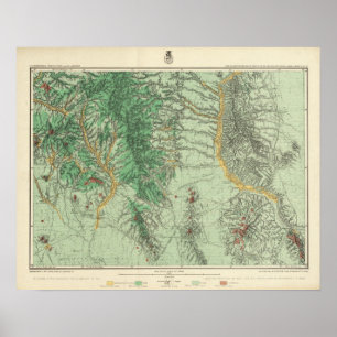 Poster Mapa da classificação de terra de New mexico do
