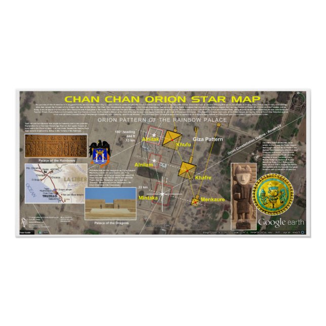 Pôster Mapa da Estrela Chan Orion (Frente)