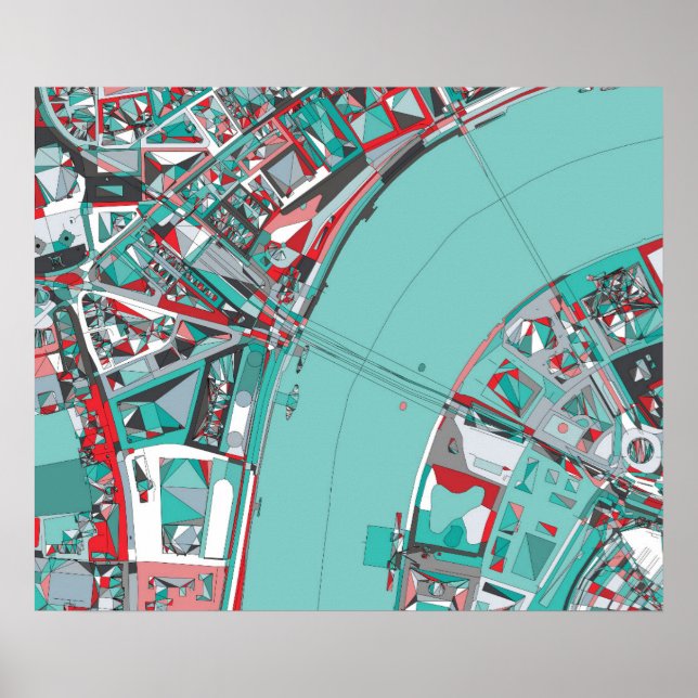 Poster Mapa da Estrutura de Londres (Frente)