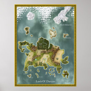 Pôster Mapa da fantasia de Darnyan