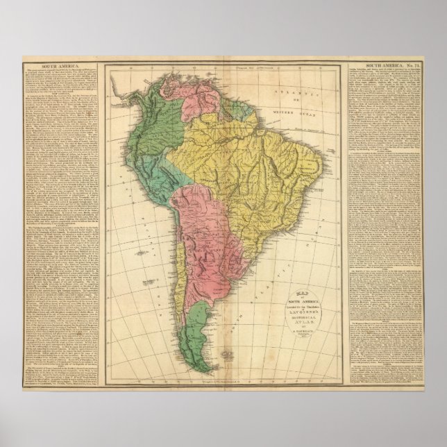 Poster Mapa da História da América do Sul (Frente)