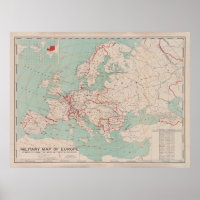 Mapa da I WWI da antiga Europa (1914)