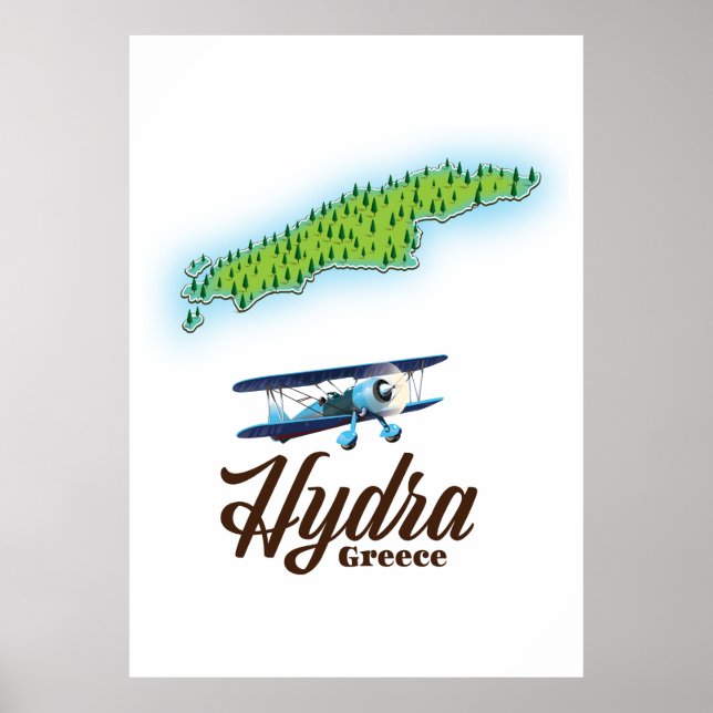 Poster mapa da ilha da Grécia Skyros (Frente)