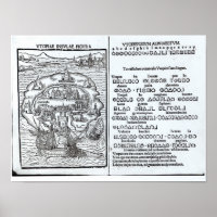 Mapa da Ilha da Utopia e do seu Alfabeto