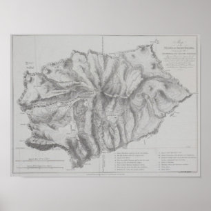 Pôster Mapa da ilha de Santa Helena