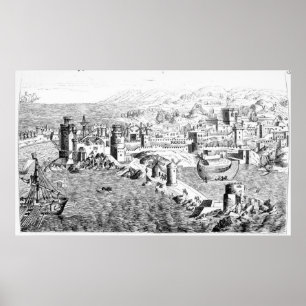 Pôster Mapa da ilha do Rodes