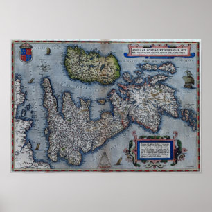 Pôster Mapa Da Inglaterra Do Século Xxi