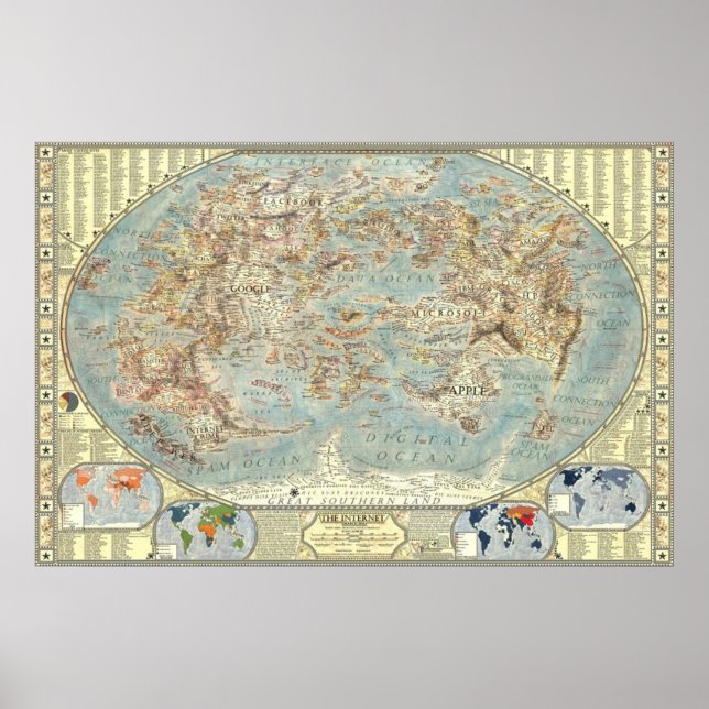 Pôster Mapa da Internet Versão 2.0. (Frente)