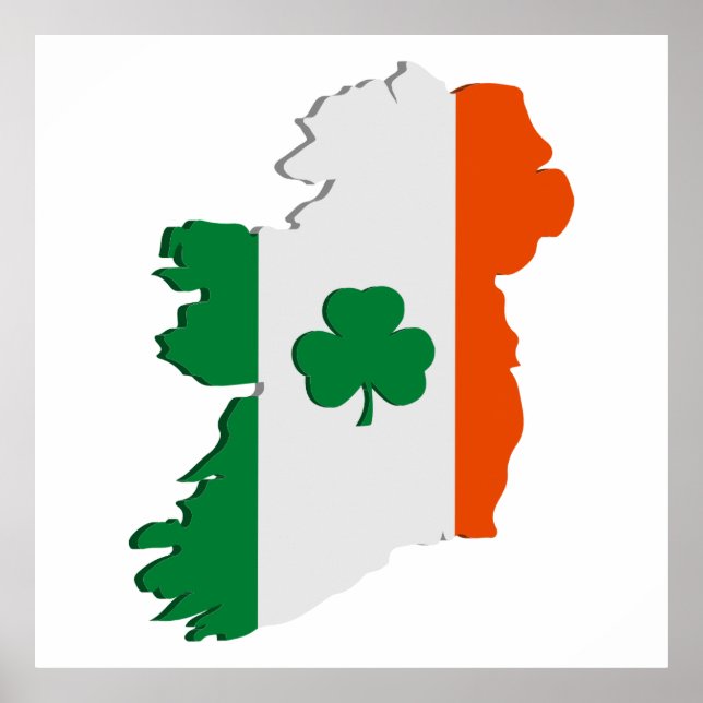 Poster Mapa da Irlanda (Frente)