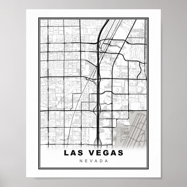 Poster Mapa da Las Vegas Strip (Frente)