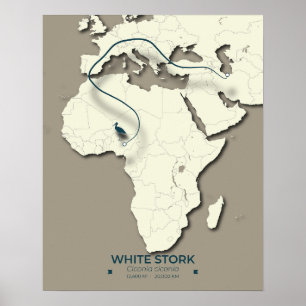 Poster Mapa da Migração de Storages Brancos - Bir de Vint