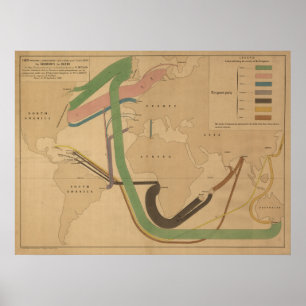 Pôster Mapa da migração do mundo [traduzida]