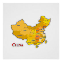 Mapa da Poster da China