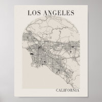 Mapa da Rua Boho da Califórnia em Los Angeles