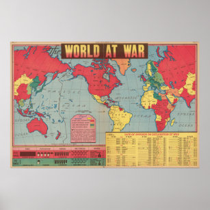 Poster Mapa da Segunda Guerra Mundial