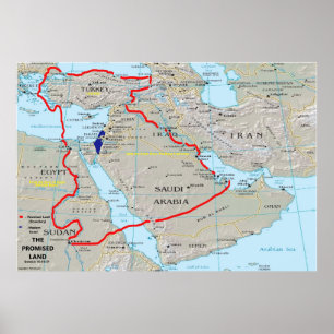 Poster Mapa da Terra Prometida