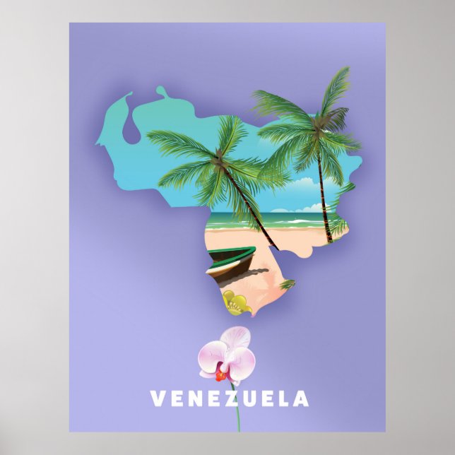 Poster Mapa da Venezuela (Frente)