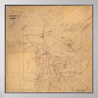 Poster Mapa das brechas de Cumberland