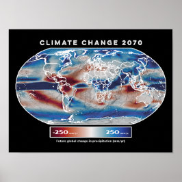 Poster Mapa das chuvas sobre as mudanças climáticas