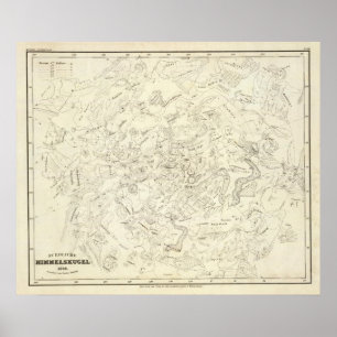 Pôster Mapa das constelações 2