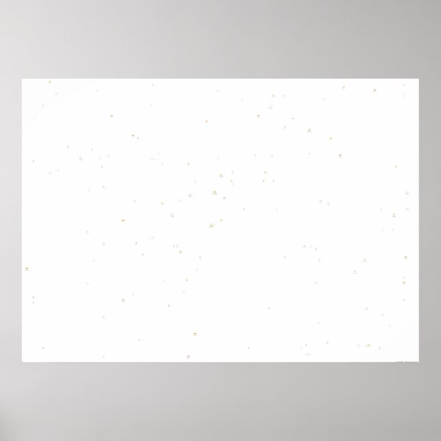 Pôster Mapa das Estrelas 2D - Vizinhança do Sol (Frente)