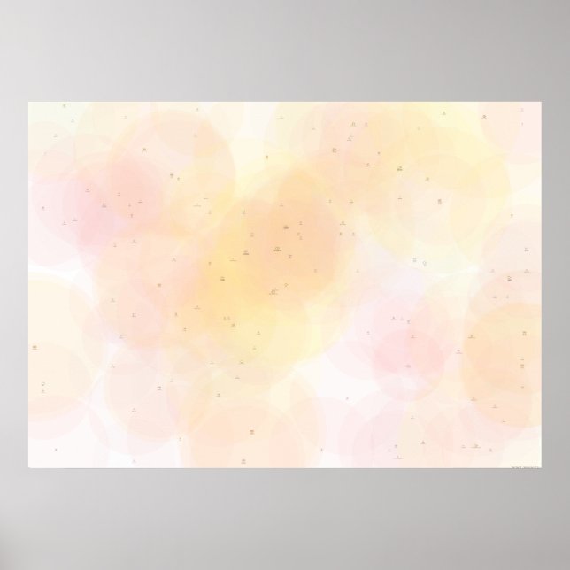 Poster Mapa das Estrelas 2D - Vizinhança do Sol (com bril (Frente)