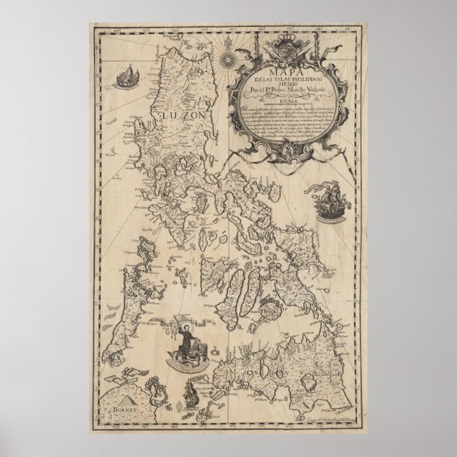 Poster Mapa das Filipinas (1744) (Frente)