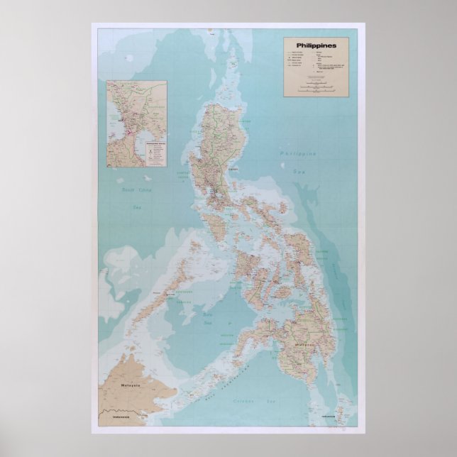Poster Mapa das Filipinas (1990) (Frente)