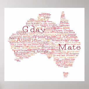 Poster Mapa das gírias australianas da edição especial